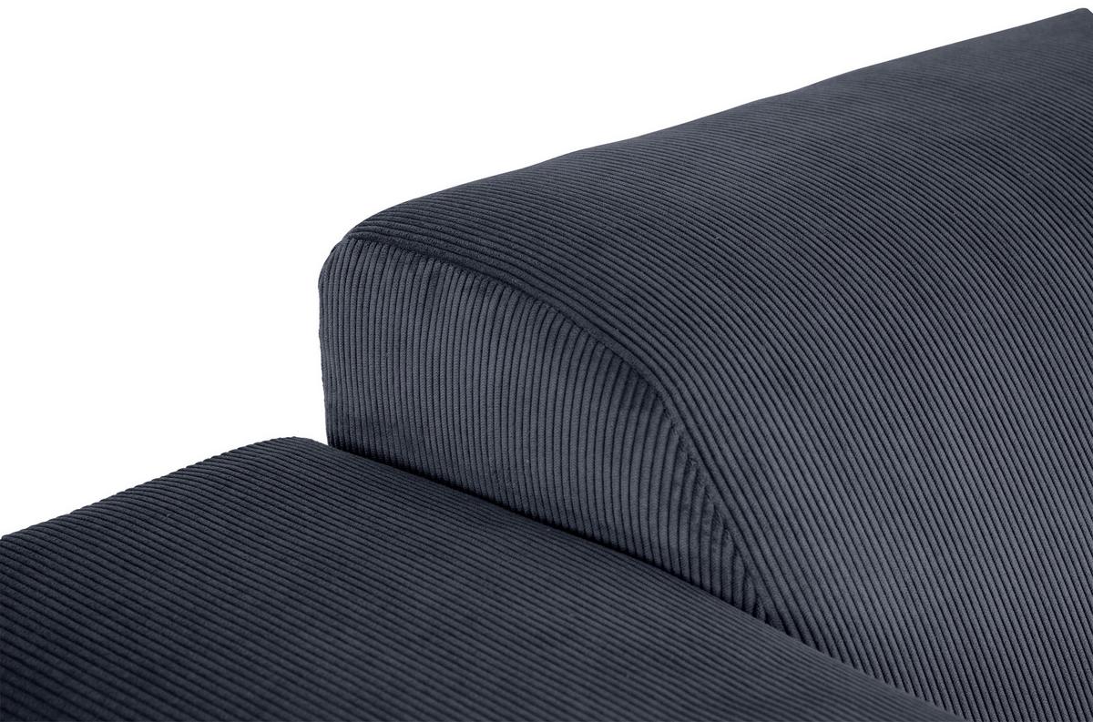 Ecksofa Erno Graublau S: 262 Cm - Graublau/Schwarz, Design, Textil (262/183cm) - MID.YOU