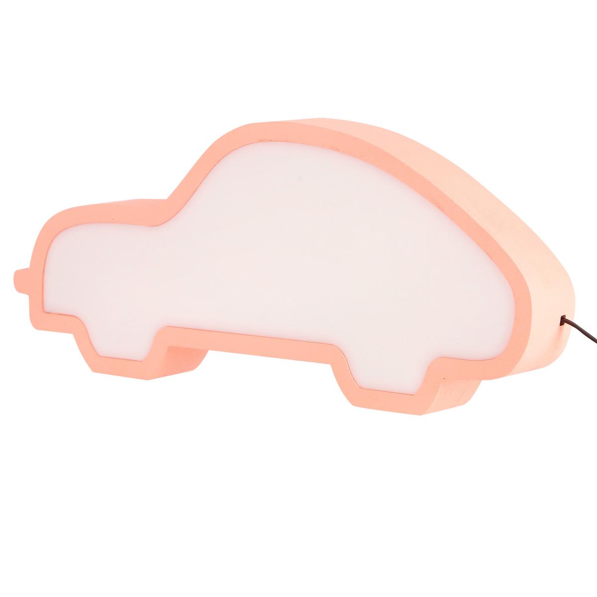 Kindertischleuchte 41-11688 Car - Pink, Basics, Holzwerkstoff/Kunststoff (35/3.5/14cm)