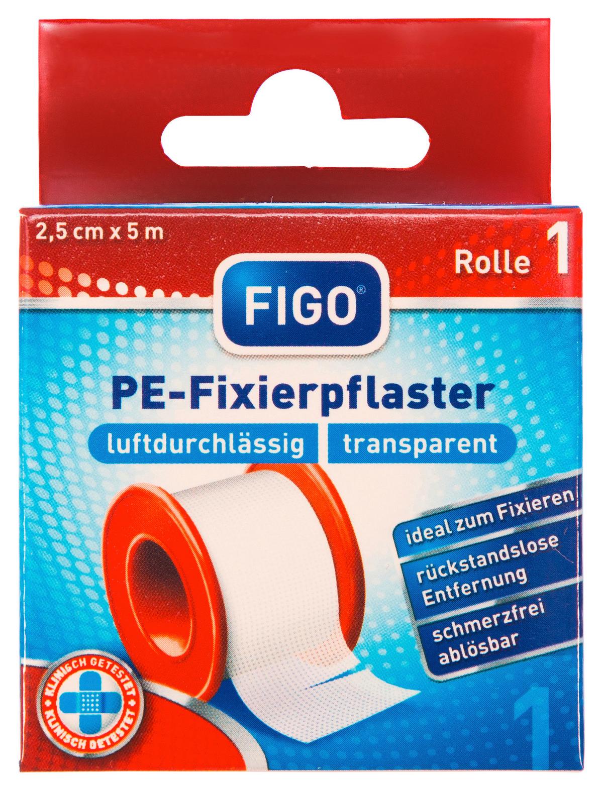 Fixierpflaster Figo 5m Zuschneidbar 1 Rolle Elastisch - Weiß, Basics, Kunststoff (6/4/6cm)