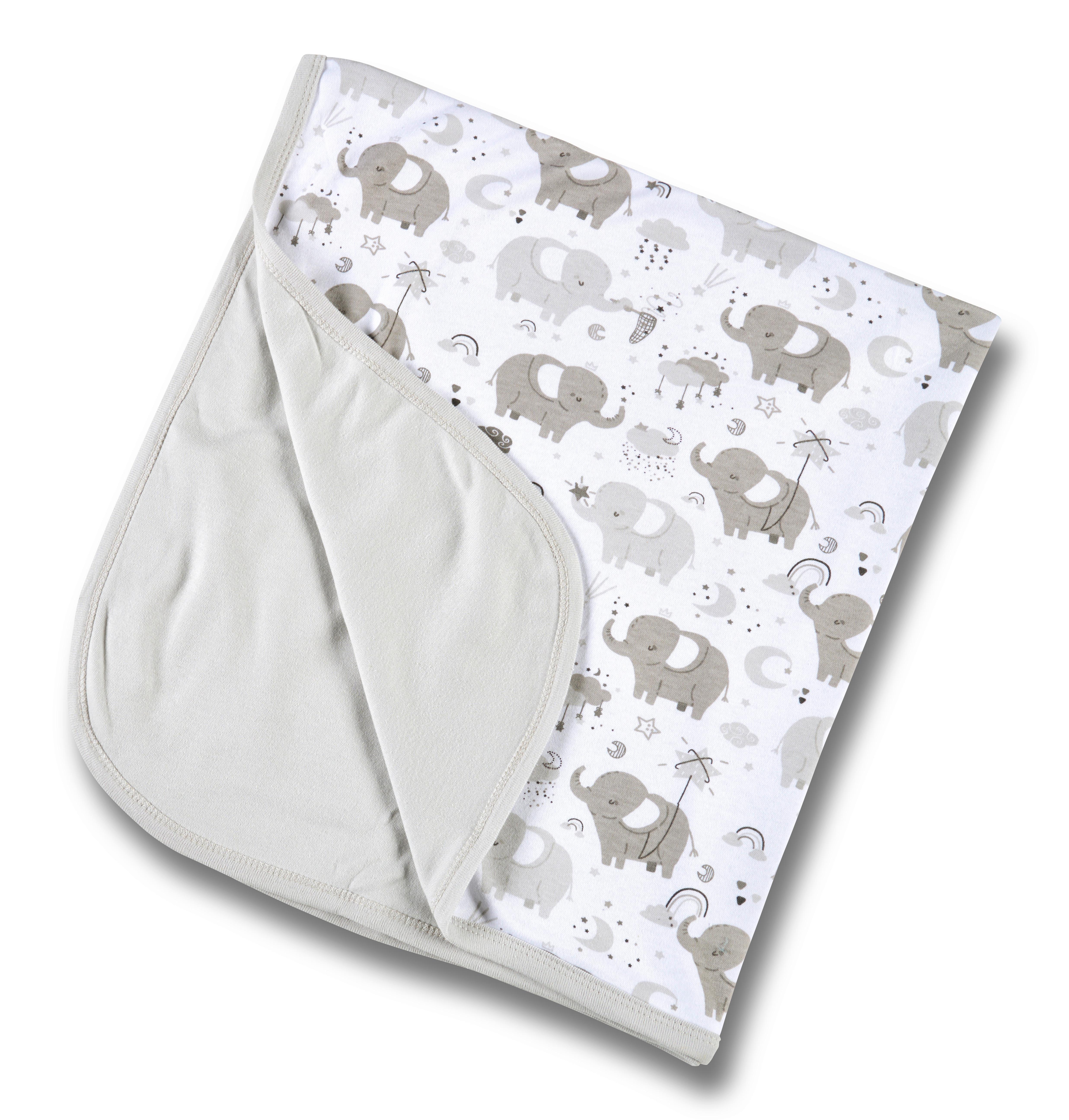 Babydecke Lina - Weiß/Grau, MODERN, Textil (90/90cm) - Luca Bessoni