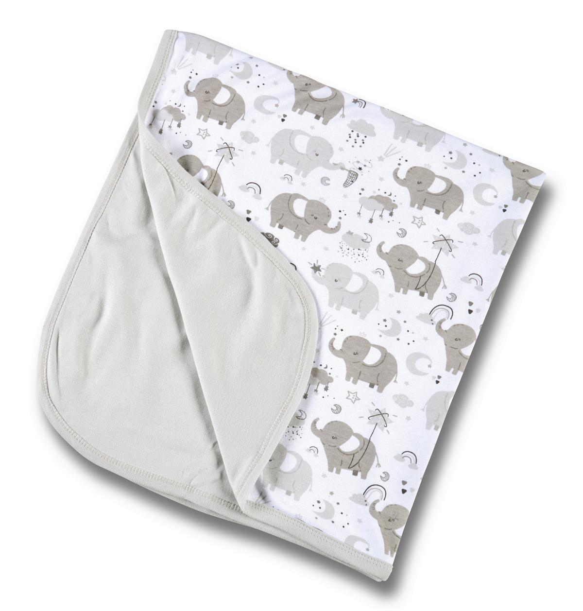 Babydecke Lina - Weiß/Grau, MODERN, Textil (90/90cm) - Luca Bessoni