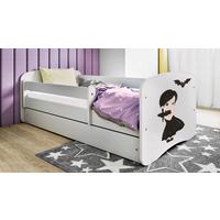Kinder-/Juniorbett Babydreams inkl. Matratze 80x160 - Birkefarben/Weiß, MODERN, Holz/Holzwerkstoff (80/160cm) - MID.YOU