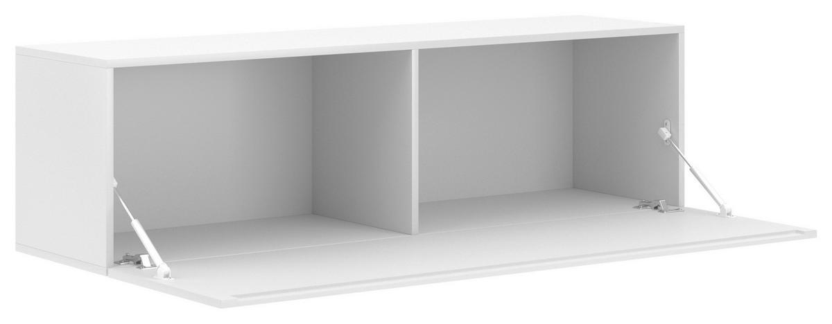 Lowboard TV Stand Vivien 03 - Weiß Hochglanz/Weiß, Design, Holzwerkstoff (140/40/38cm) - Livetastic