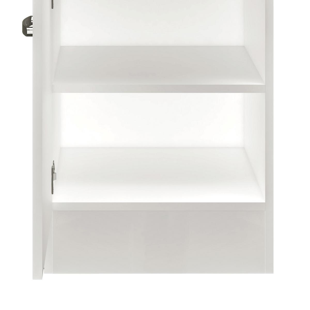 Küchenunterschrank Alba B: 50 cm Weiß/Schiefer mit Lade - Schieferfarben/Weiß Hochglanz, MODERN, Holzwerkstoff (50/86/60cm)