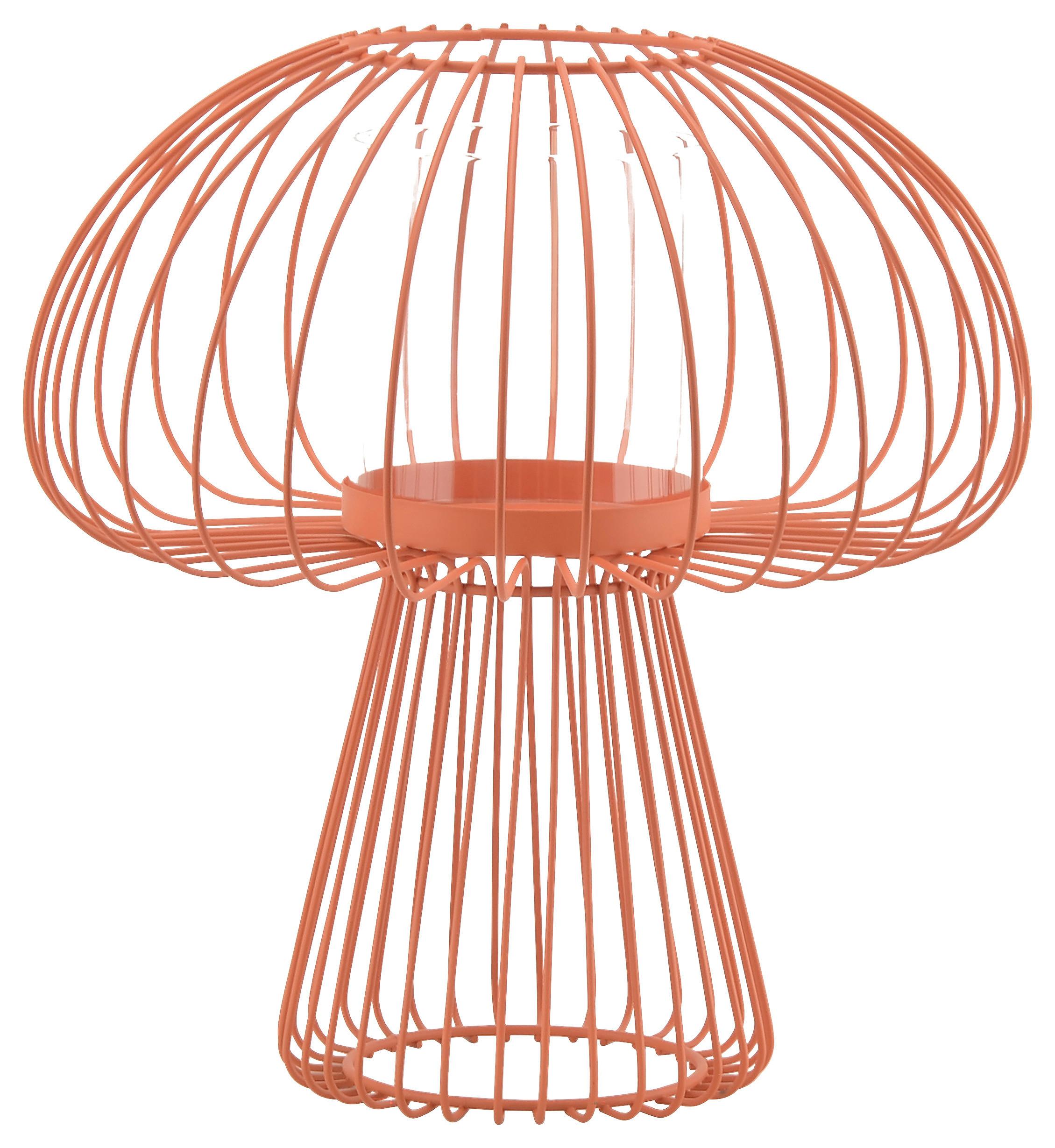 Stojan na svíčky MOCCHI - oranžová, Moderní, kov/sklo (25,3/27,3cm) - Modern Living