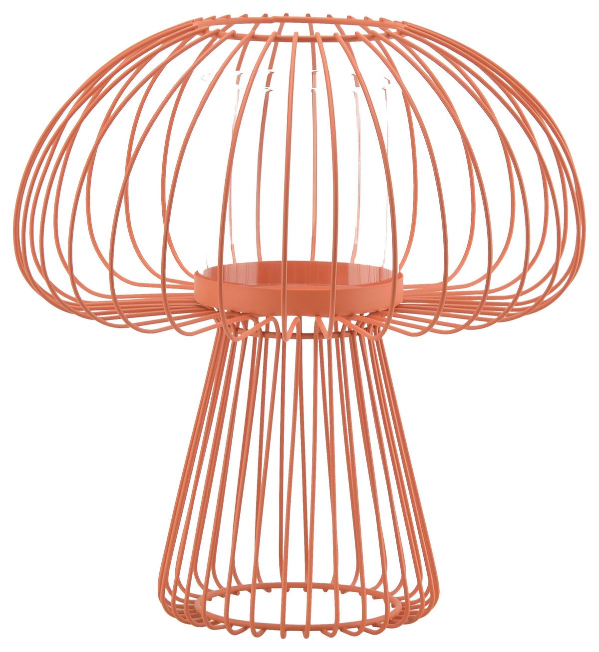 Stojan na svíčky MOCCHI - oranžová, Moderní, kov/sklo (25,3/27,3cm) - Modern Living