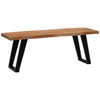 Garderobenbank Garderobenbank - Hellbraun/Schwarz, Design, Holz (120/40/45,5cm) - MID.YOU