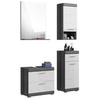 Badezimmer Scout - Weiß Hochglanz/Grau, MODERN, Holzwerkstoff (97cm) - MID.YOU