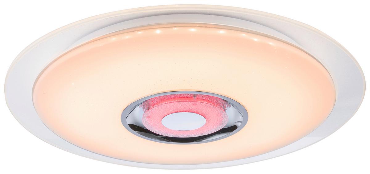 Led-deckenleuchte Ø 47,5 Cm Mit Farbwechsler Und Bluetooth - Opal/Weiß, MODERN, Kunststoff/Metall (47,5/5,7cm)