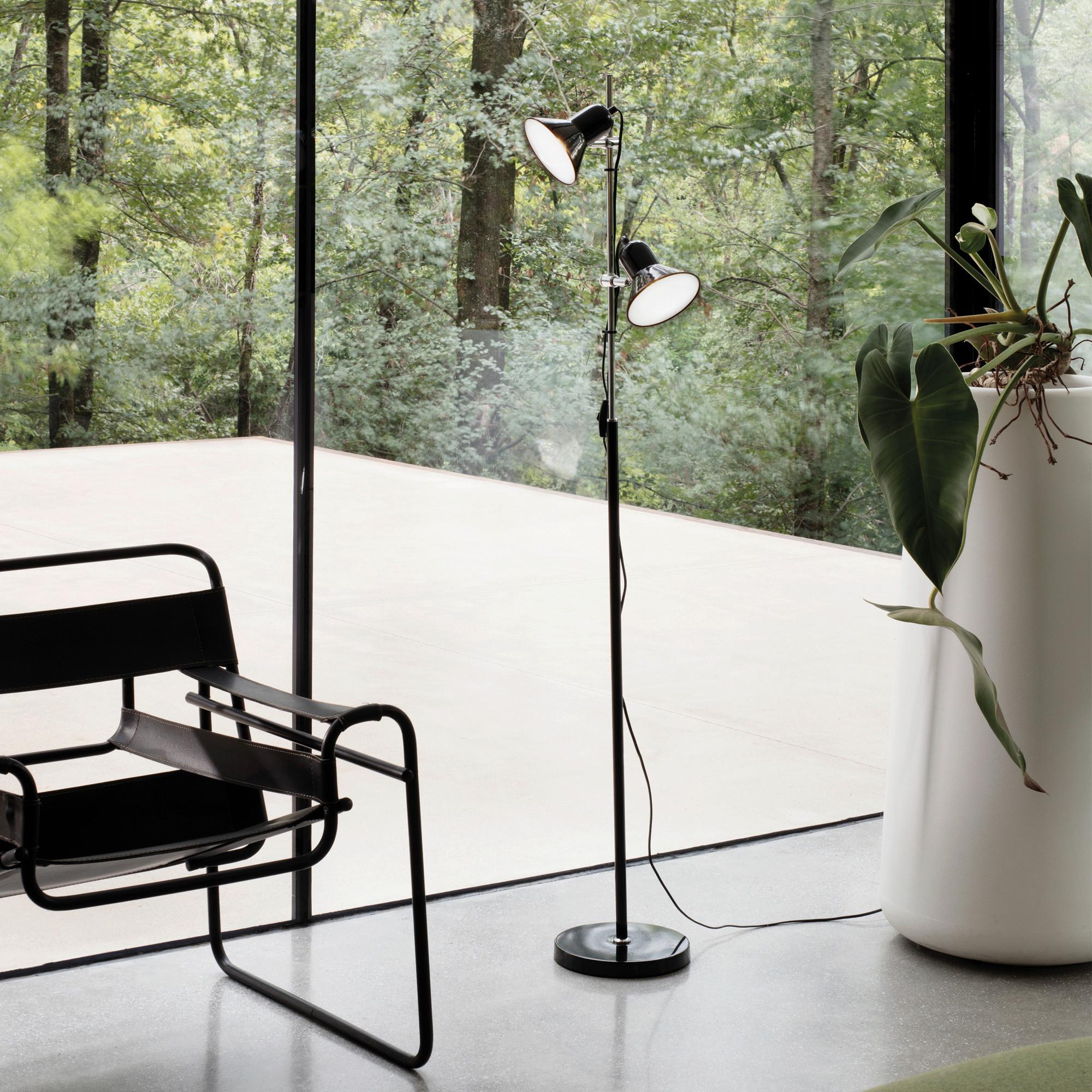 Tischleuchte Polly Schwarz D: 22 cm - Schwarz, KONVENTIONELL, Metall (22/154cm) - Ideal Lux