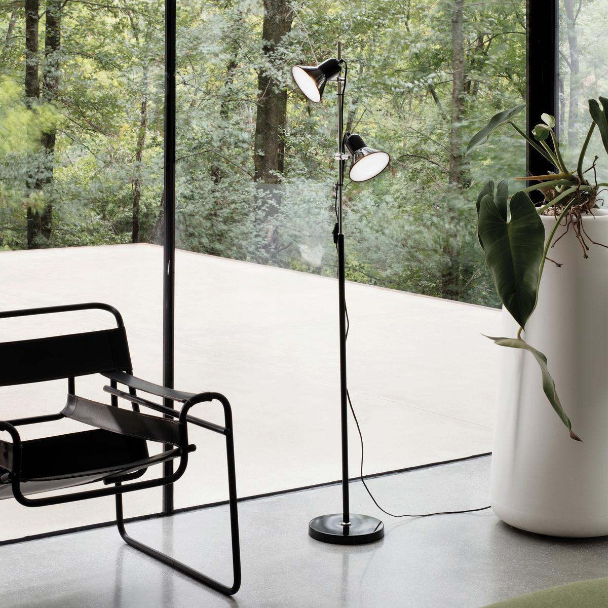 Tischleuchte Polly Schwarz D: 22 cm - Schwarz, KONVENTIONELL, Metall (22/154cm) - Ideal Lux