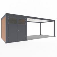Carport- PergoLine 300x720 cm wetterbeständig, graphitfarben - Graphitfarben, Basics, Metall (300/255/720cm) - Gardenson