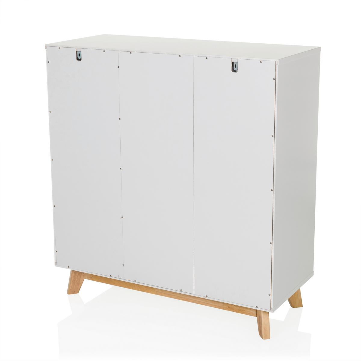 Kommode Estha Weiß B: 80 cm - Weiß, MODERN, Holzwerkstoff (80/85/34cm) - MID.YOU