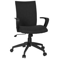 Bürostuhl Soft mit Armstützen Schwarz - Schwarz, MODERN, Kunststoff/Textil (54/104/44cm) - MID.YOU