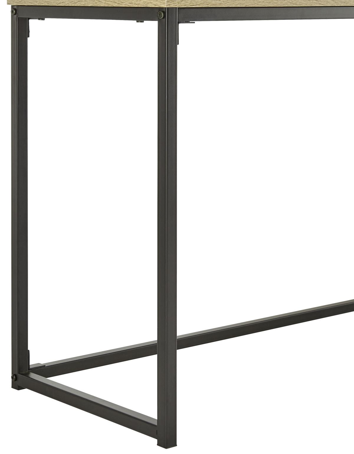 Konzolový stolek Giorgia - černá/barvy dubu, Moderní, kov/kompozitní dřevo (100/38/76cm) - Bessagi Home