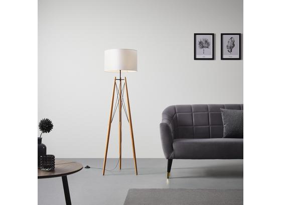 Stojací Lampa Goa - bílá/černá, Moderní, dřevo/textilie (40/156cm) - Modern Living Stojací Lampa Goa - bílá/černá, Moderní, dřevo/textilie (40/156cm) - Modern Living