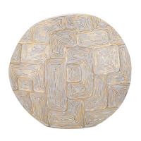 Vase Eclips Weiß, Goldfarben B: 36 cm - Goldfarben/Weiß, Basics, Kunststoff (36/34.5/11cm)