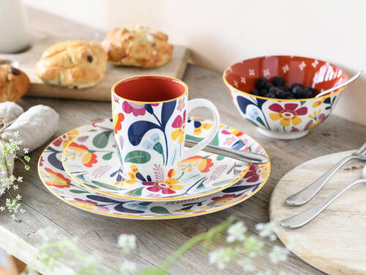 Kombiservice 17407 Folklore Blau - Multicolor, Trend, Keramik (35/32/36null) - Creatable