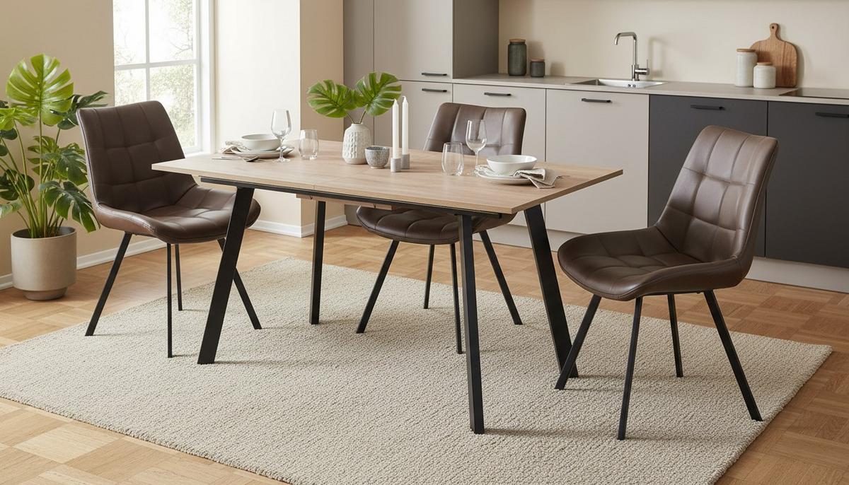 Stuhl Fritz Braun/Schwarz B: 54 cm - Schwarz/Braun, MODERN, Textil/Metall (54/86/62cm) - MID.YOU