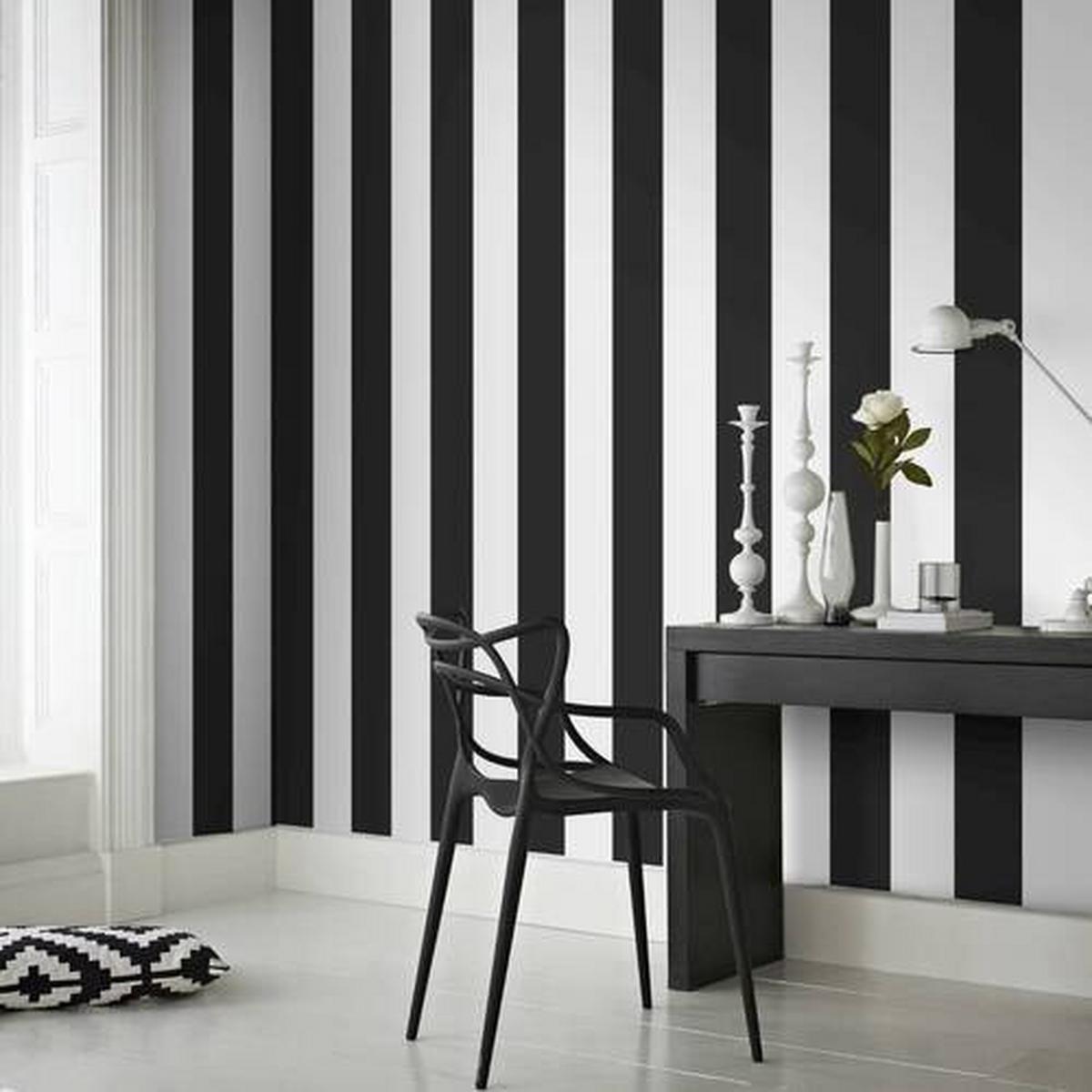 Vliestapete 32-851 - Schwarz/Weiß, Basics, Papier/Kunststoff (52/1000cm)