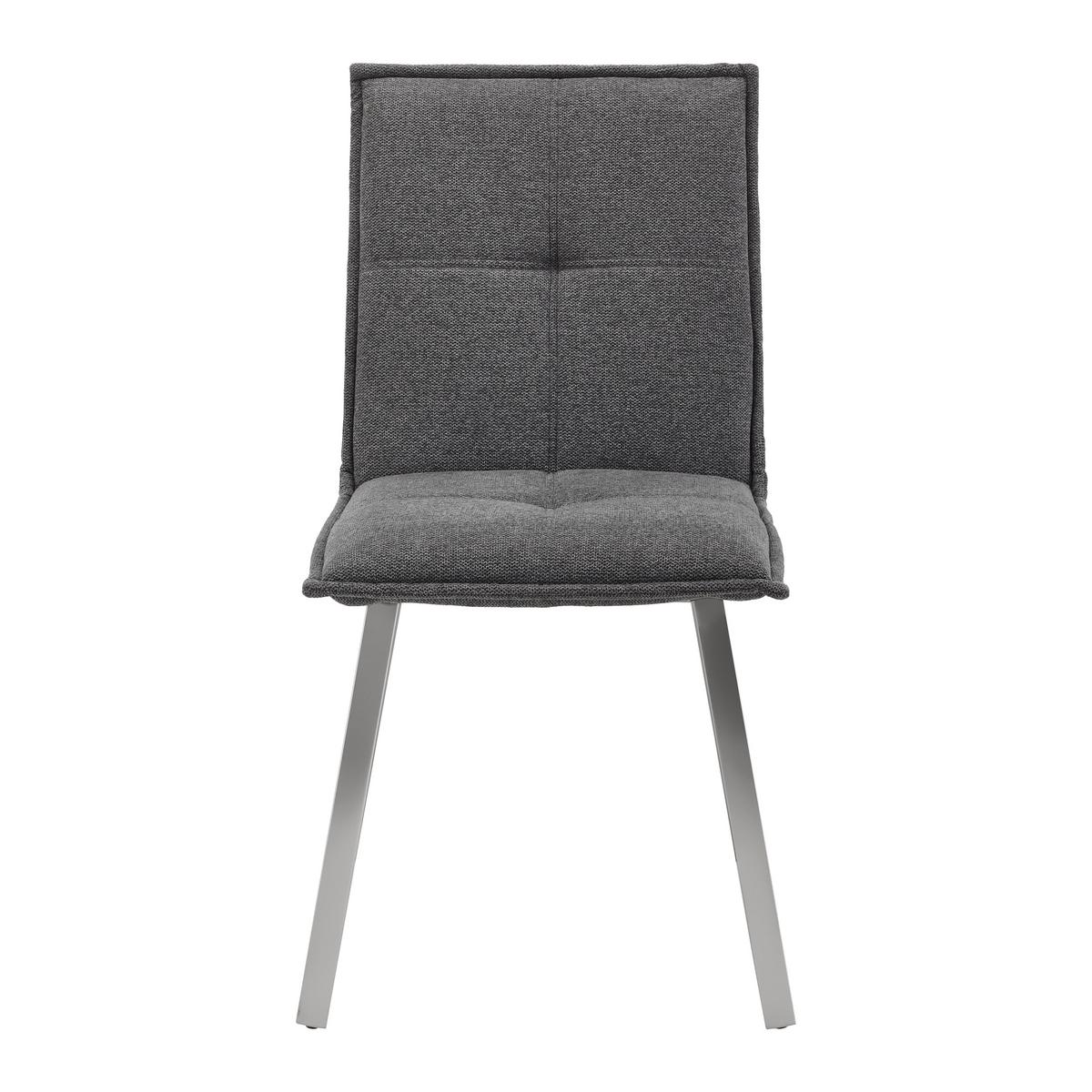 Židle Emilio šedá - šedá/barvy nerez oceli, Moderní, kov/dřevo (46/86/55cm) - Bessagi Home