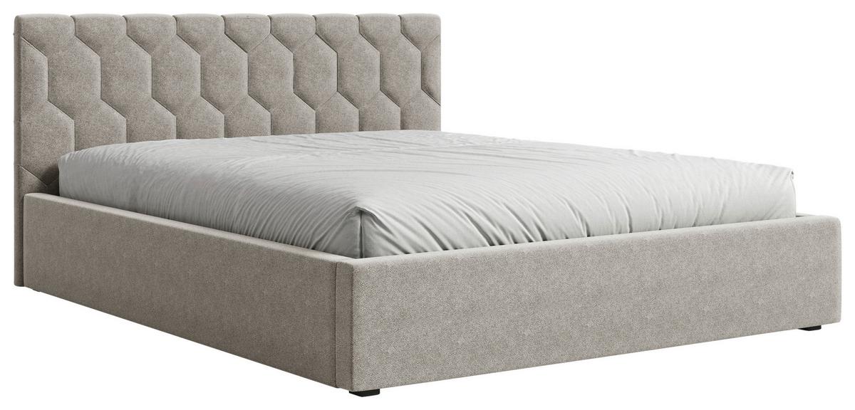 Polsterbett Veronice Silberfarben 160x200cm - Silberfarben/Schwarz, MODERN, Holz (160/200cm) - MID.YOU