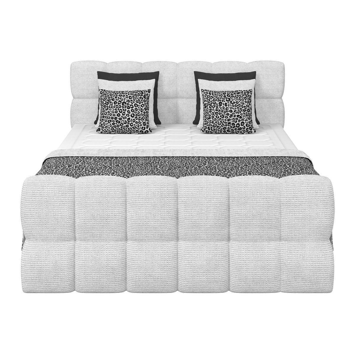 Boxspringbett Brisbane inkl. Bettkasten 200x200 - Grauweiß/Schwarz, Trend, Holz/Holzwerkstoff (200/200cm) - Sembella