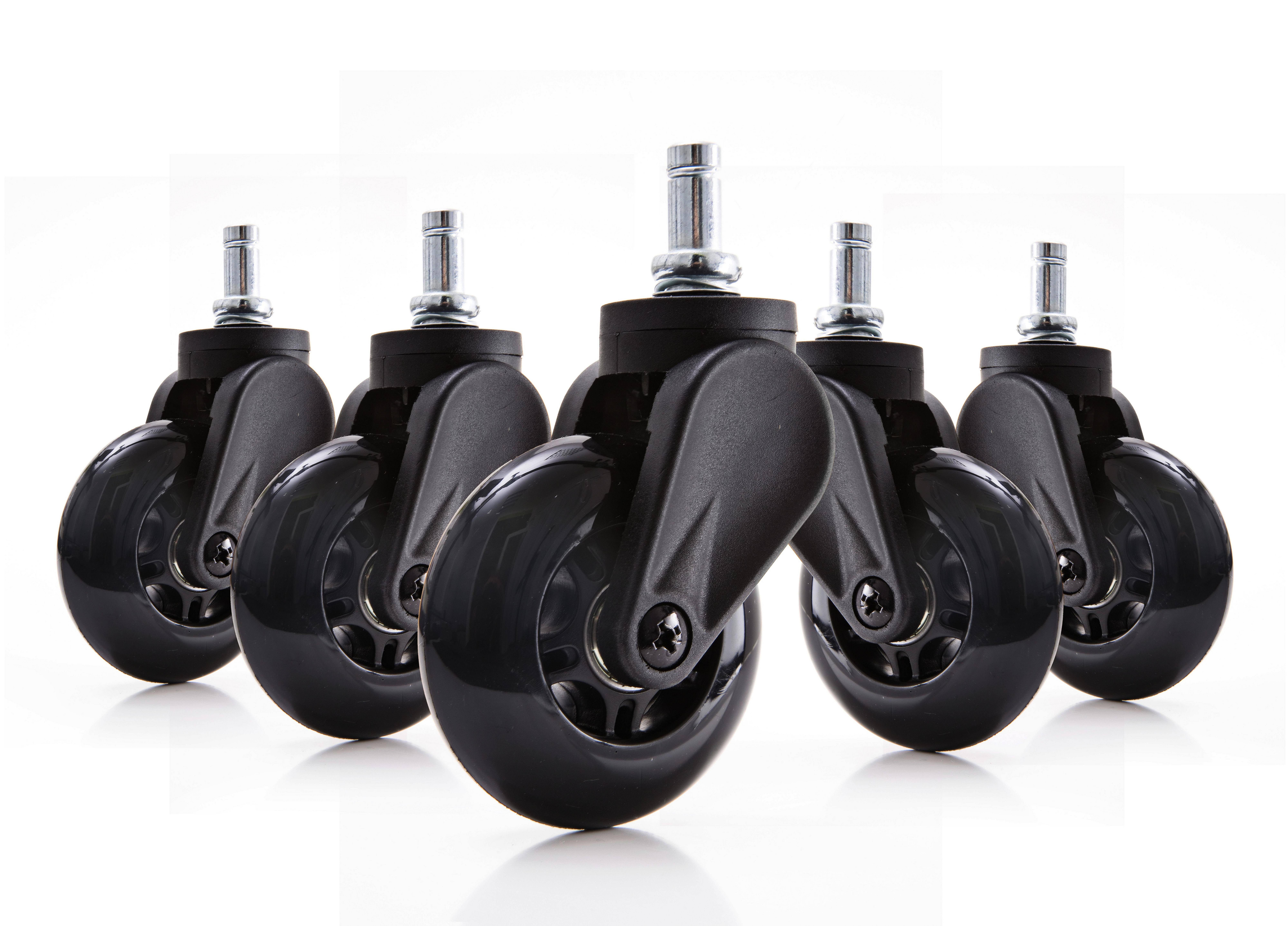 Drehstuhlrolle Blade Wheel D: 7,5cm Schwarz - Schwarz, MODERN, Kunststoff/Metall (7,5cm) - Dxracer