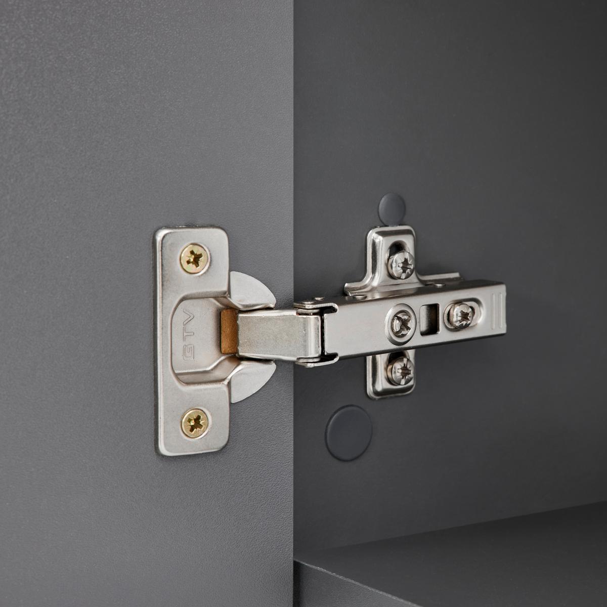 Hängevitrine Atlanta B: 50,1 Cm Grau/eiche Viking Dekor - Eichefarben/Silberfarben, MODERN, Holzwerkstoff (50,1/113,2/32,2cm)