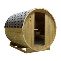 Saunafass Tromsö Fichtefarben B: 220 cm - Fichtefarben, KONVENTIONELL, Glas/Holz (189/220/191,5cm) - Sanotechnik