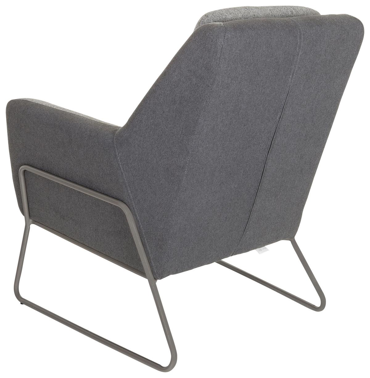 Polstersessel Lagun Hellgrau/dunkelgrau - Dunkelgrau/Hellgrau, MODERN, Textil (74/97/84cm) - MID.YOU