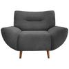 Sessel Drago Anthrazit B/H/T: 111/81/90 cm - Wildeiche/Anthrazit, MODERN, Holz/Textil (111/81/90cm) - MID.YOU