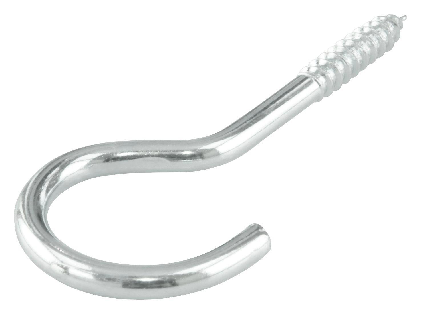Schraubhaken 8 cm aus Stahl in der 4-Stück-Packung