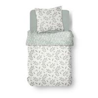POSTEĽNÁ BIELIZEŇ FLANNEL - biela/mätovozelená, textil (140/200cm)