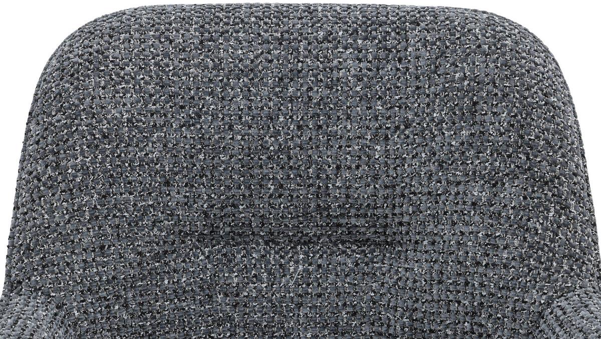 Armlehnstuhl Vittoria Grau/Schwarz B: 60 cm - Schwarz/Grau, MODERN, Textil/Metall (60/85/62cm) - Livetastic