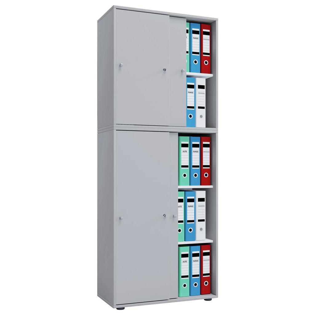 Aktenschrank versperrbar Lona XXL Grau B: 70 cm