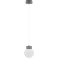 Hängeleuchte 8570136 Barrel-Orb 1 - Grau - Weiß/Grau, Basics, Glas/Holz (13,5/150cm)