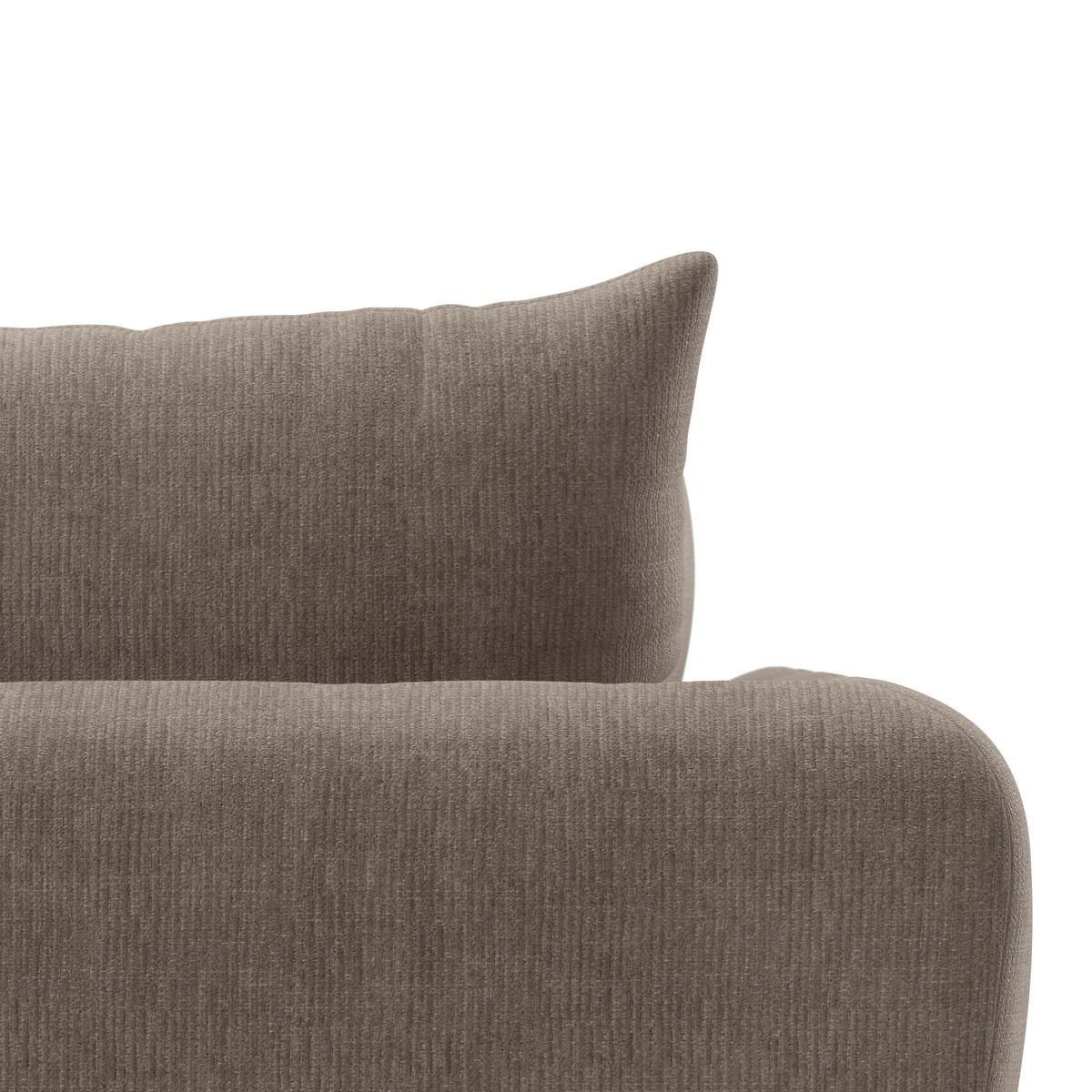 Sedacia súprava NICOLE, pravá, béžová, max. do 480 kg - čierna/sivobéžová, Modern, drevo/textil (306/87/162cm) - Bessagi Home