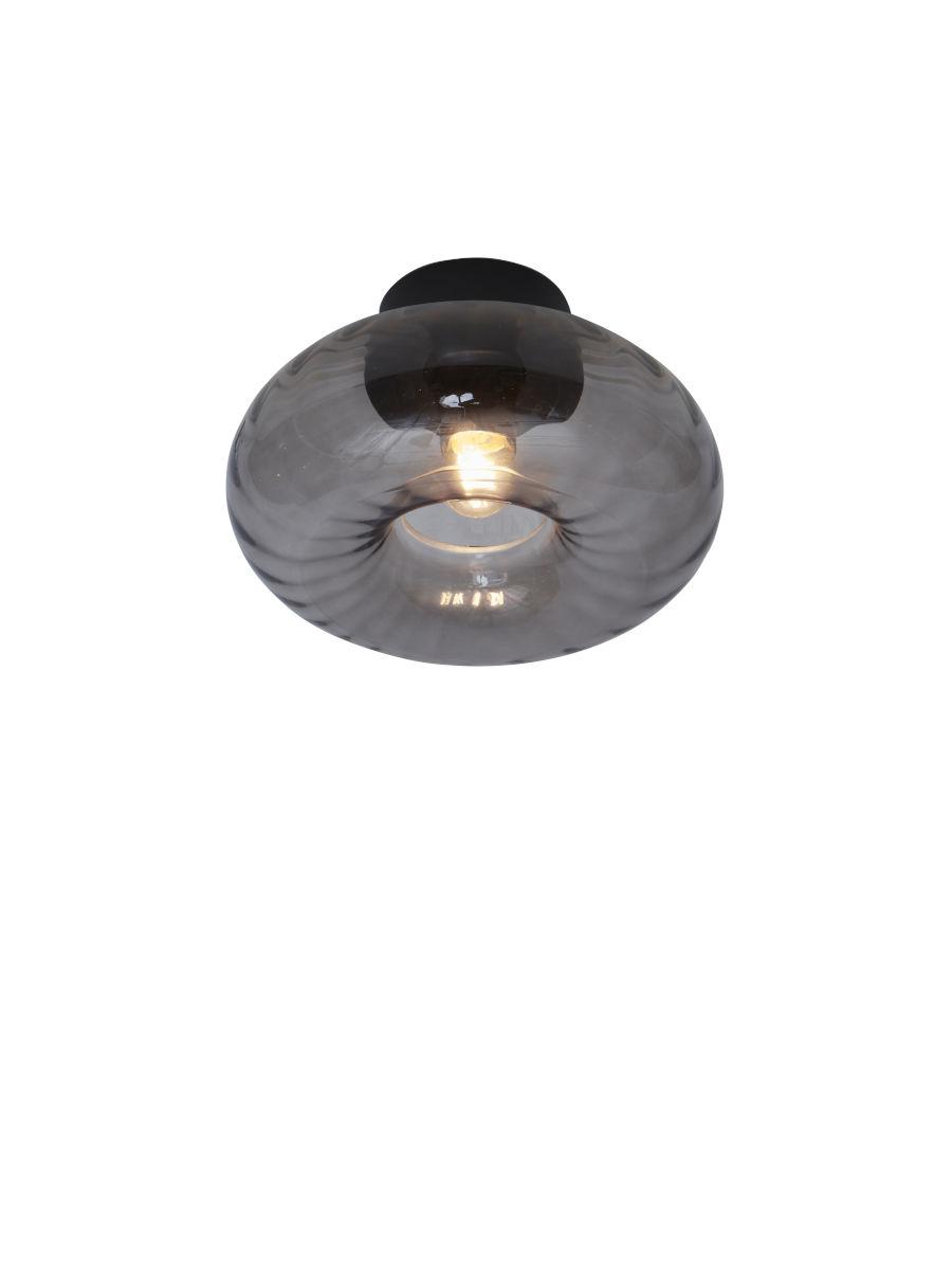 Deckenleuchte Brussels D: 28cm 1-Flammig - Schwarz, Basics, Glas/Metall (28cm) - It's about Romi