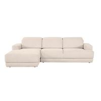 Ecksofa Frans Beige S: 204 cm - Beige/Schwarz, Design, Textil (204/293cm) - MID.YOU