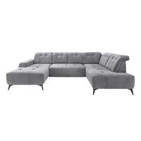Ecksofa, Sitzvorzug Elektrisch Sano, Hellgrau, 180x337x200cm - Hellgrau/Schwarz, MODERN, Textil (180/337/200cm) - Livetastic