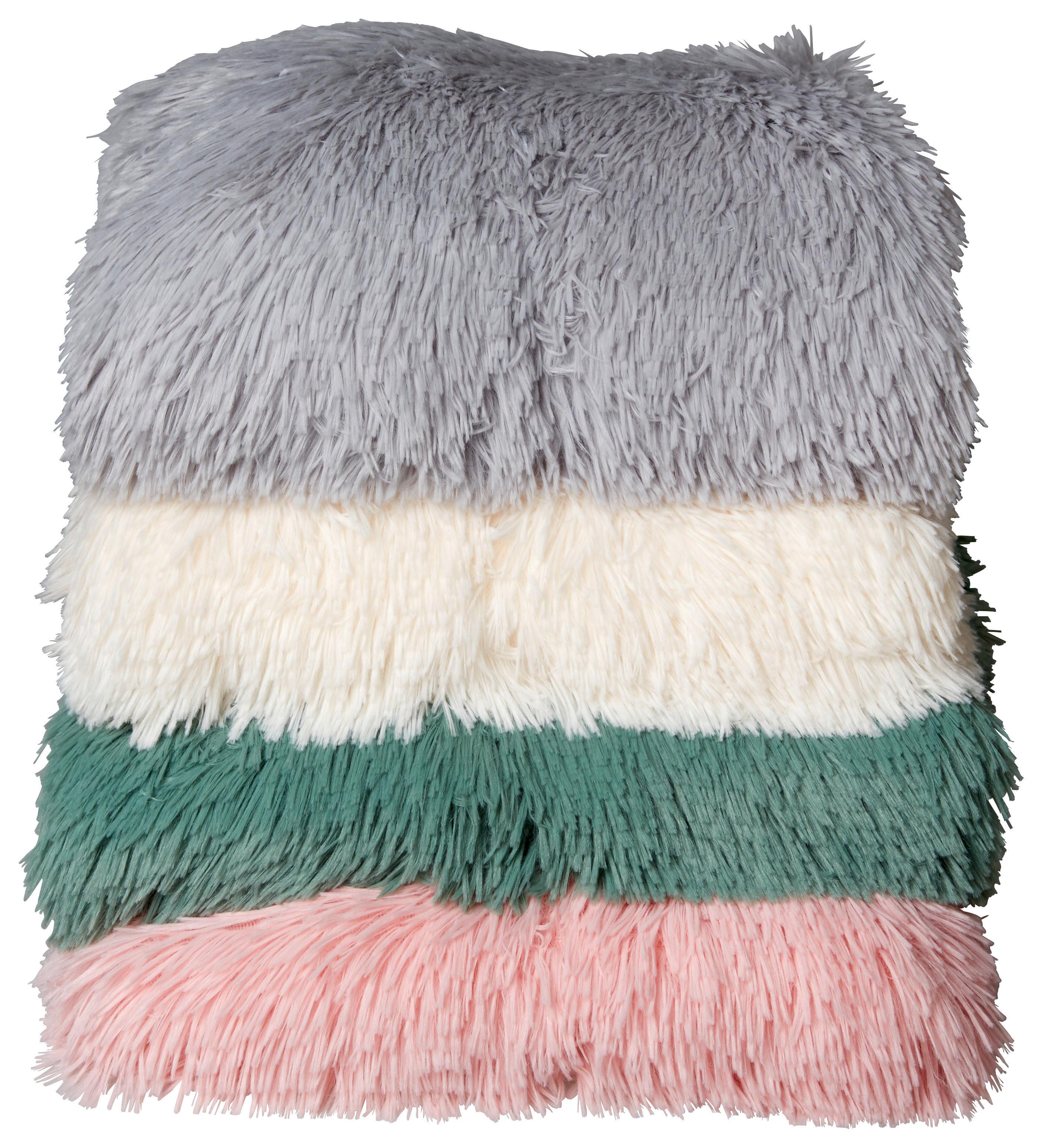 Mäkká Deka Fluffy, 130/180cm, Svetlosivá - svetlosivá, textil (130/180cm) - Modern Living