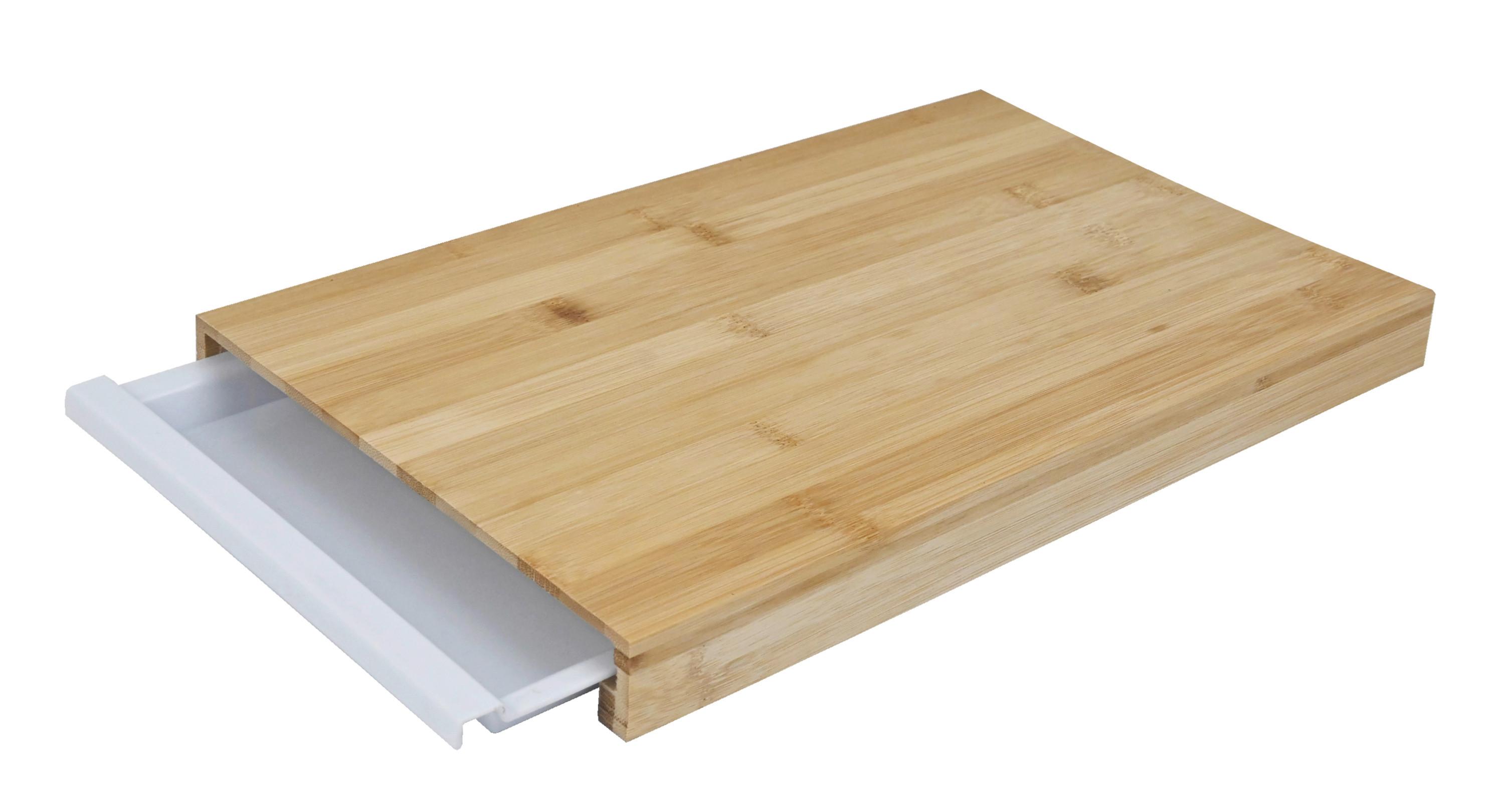 Kuchyňské prkénko SMART SMART - bílá/přírodní barvy, Konvenční, plast/přírodní materiály (38/25/3,5cm) - Mömax