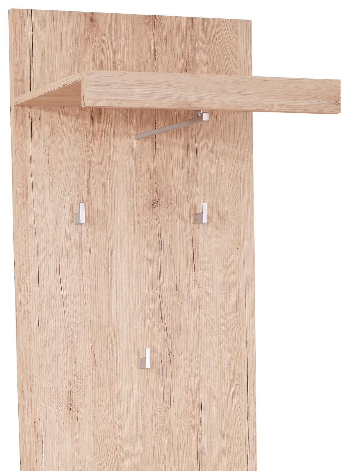 Vešiakový panel MALTA - farba duba, Modern, kompozitné drevo (50/195,4/28,2cm)