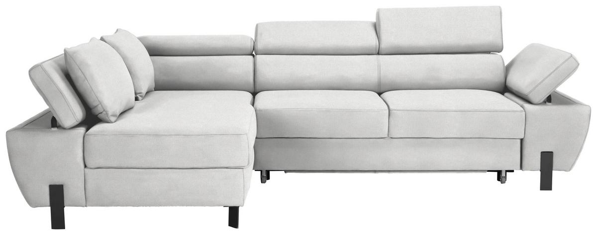Rohová sedačka MILNA, ľavá, écru - čierna/écru, Modern, kov/textil (189/277cm) - Mömax