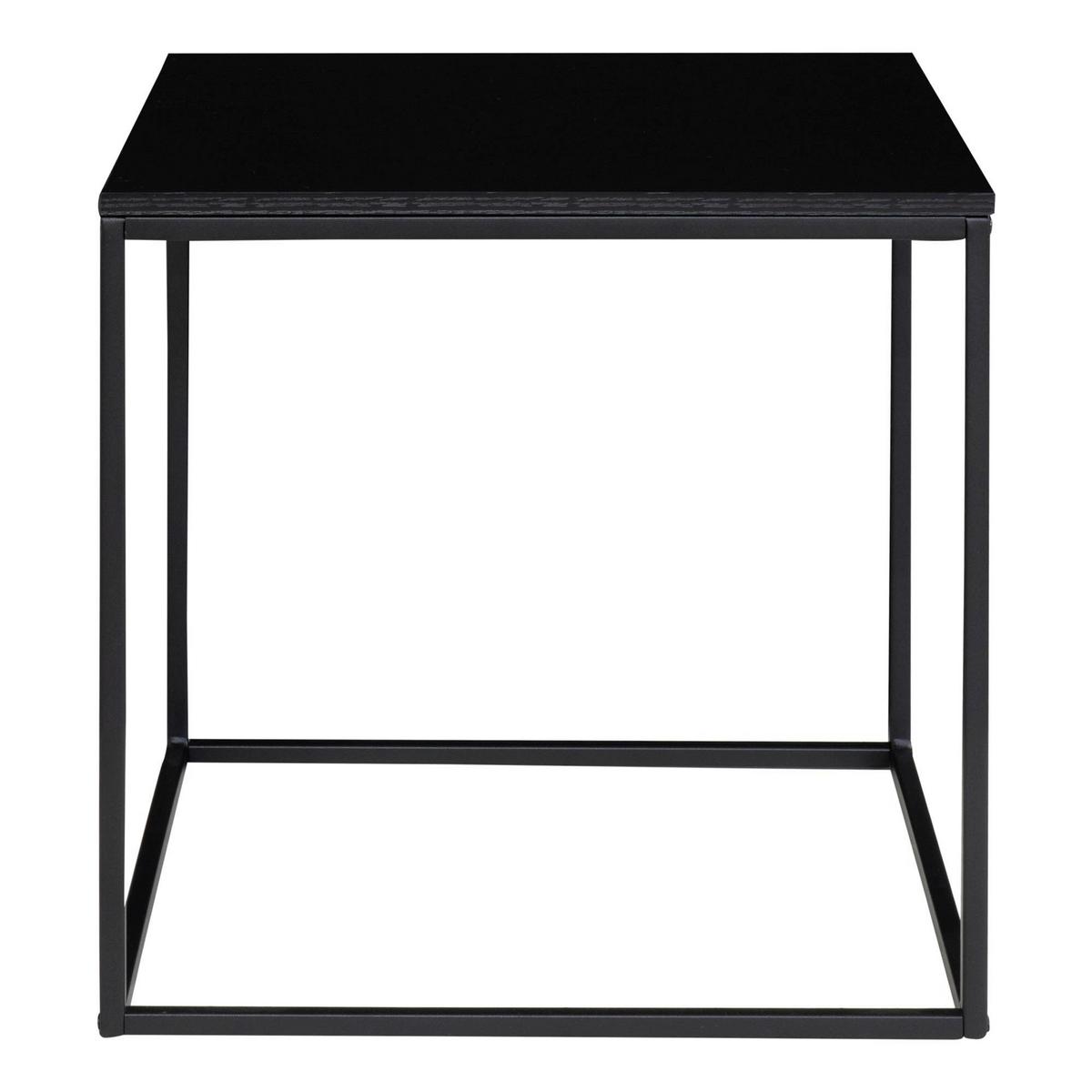 Beistelltisch Vita Schwarz, L/b/h: 45x45x45cm - Schwarz, Basics, Holzwerkstoff/Metall (45/45/45cm)