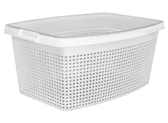 Wäschekorb Rattan 40 Liter - Weiß, KONVENTIONELL, Kunststoff (56/39/22cm) - Plast 1 Wäschekorb Rattan 40 Liter - Weiß, KONVENTIONELL, Kunststoff (56/39/22cm) - Plast 1