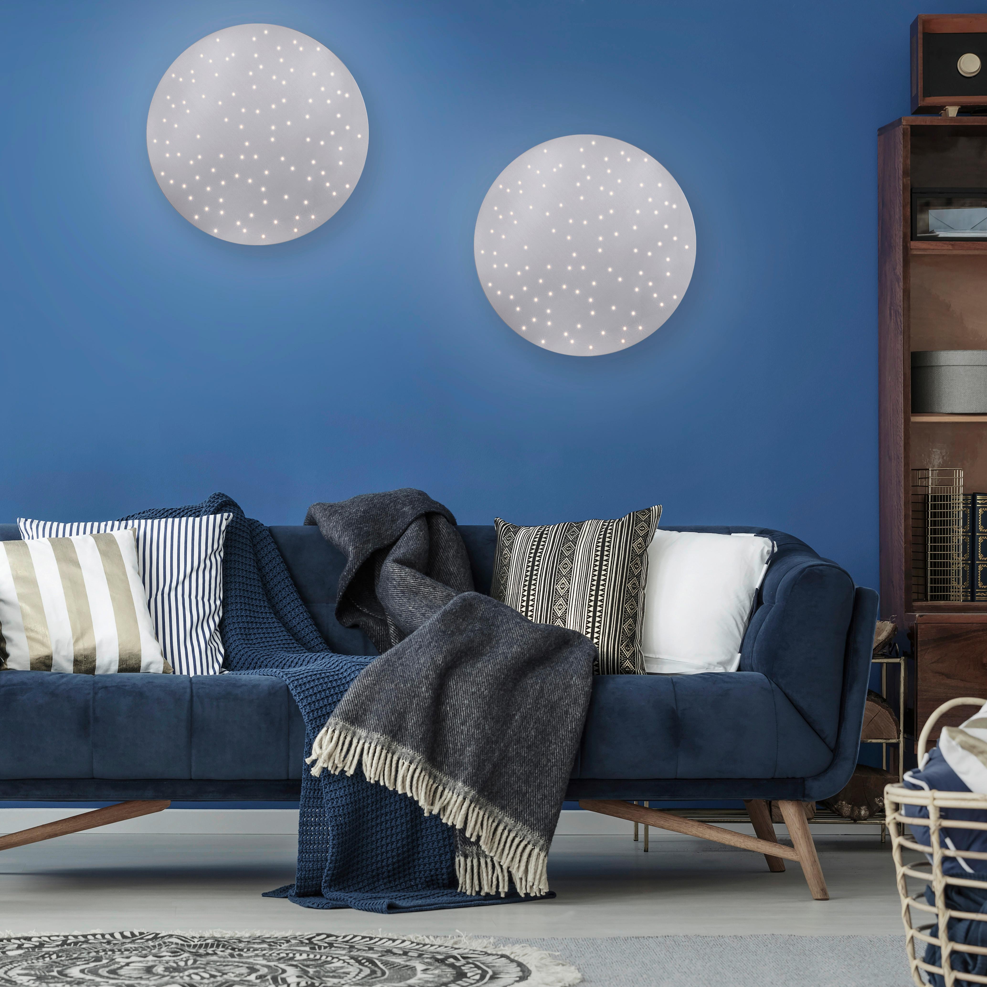 LED-Deckenleuchte Sparkle Ø 48 cm mit Farbwechsler - Silberfarben, Design, Metall (48/4cm)