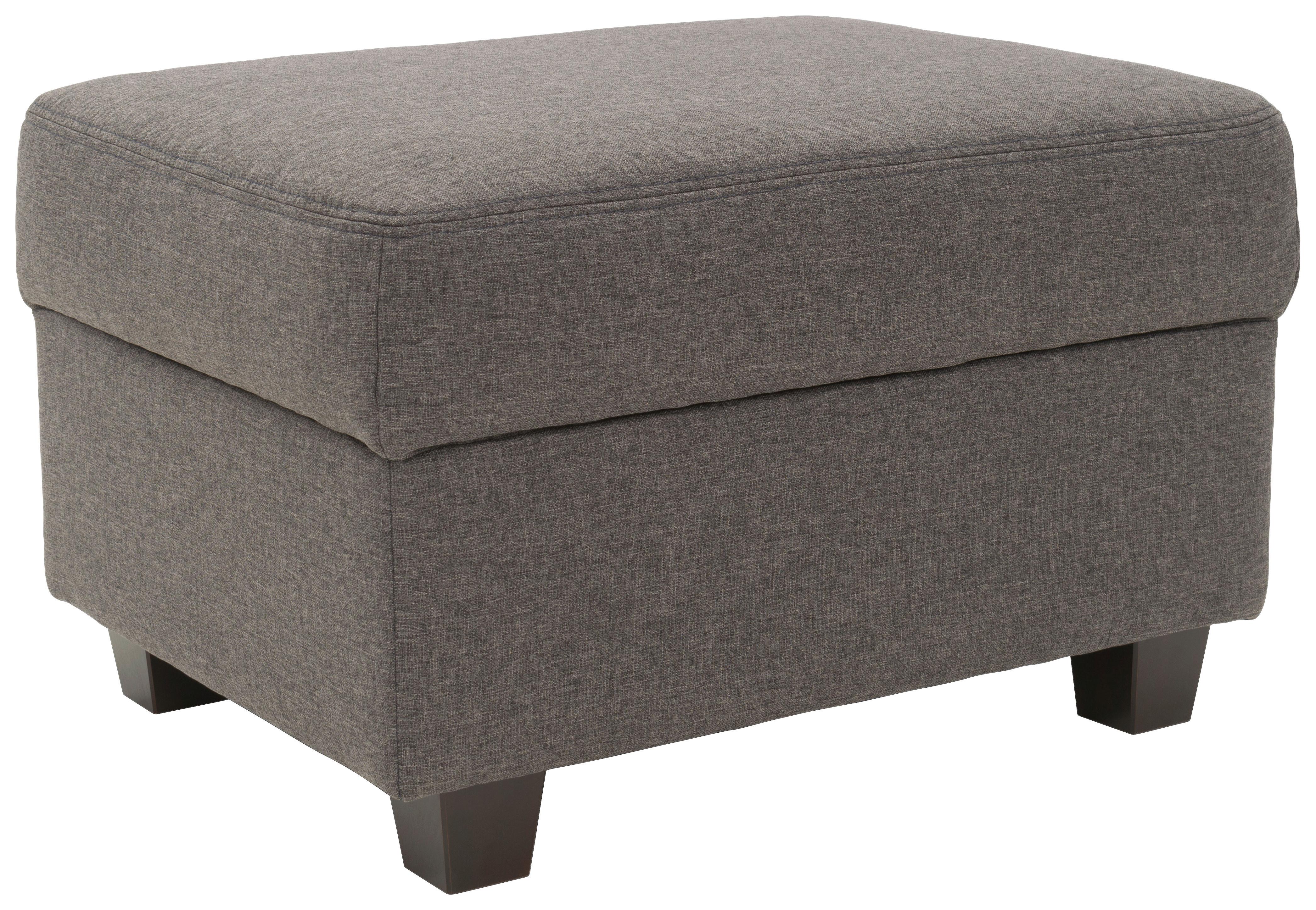 Polsterhocker Norma Braun/ Schwarz Webstoff H: 41 Cm - Wengefarben/Schwarz, Design, Textil (67/41/52cm) - MID.YOU