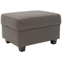 Polsterhocker Norma Braun/ Schwarz Webstoff H: 41 Cm - Wengefarben/Schwarz, Design, Textil (67/41/52cm) - MID.YOU